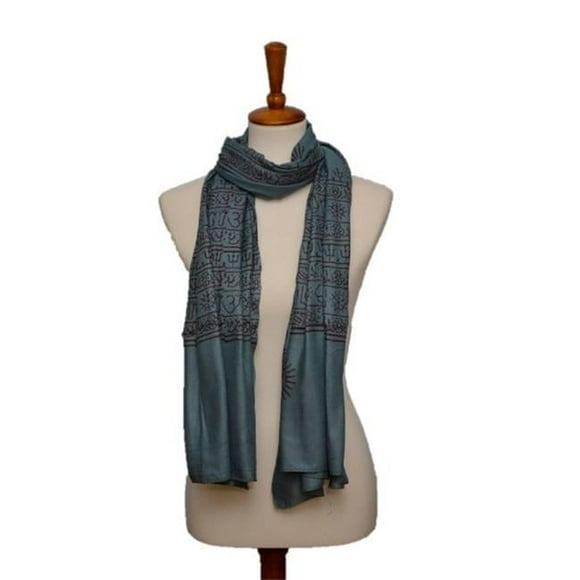 OM Hindu Yoga Meditation Prayer Shawl - Teal