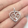 thumbnail image 1 of OM Jewels 1Ct Round Cut Moissanite Heart Beauty Women Pendant 14K White Gold Plated, 1 of 5