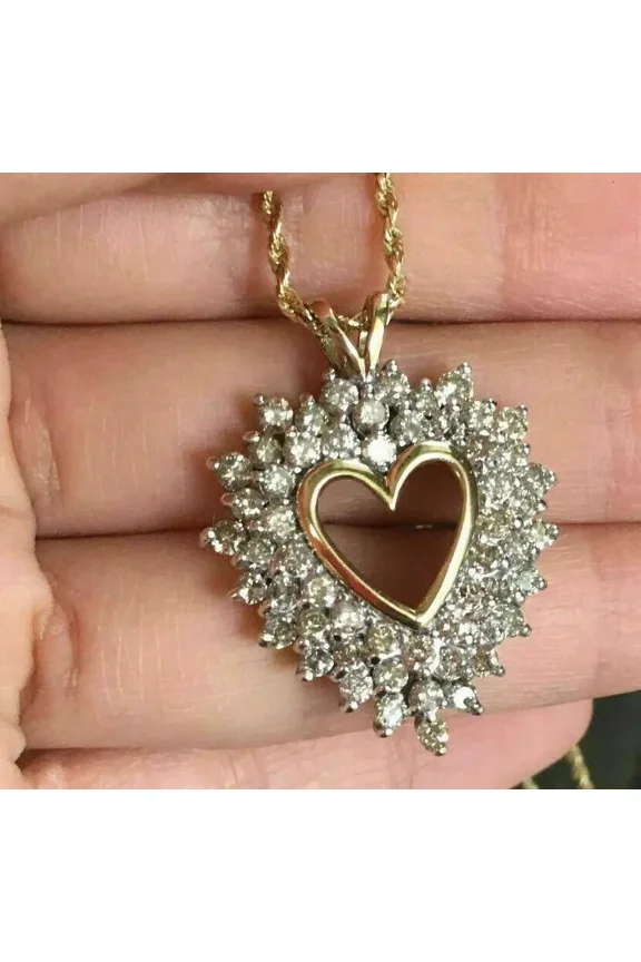 2Ct Round Cut Lab Created Opal Women's Solitaire Pendant 14K Yellow Gold Finish Free Chain