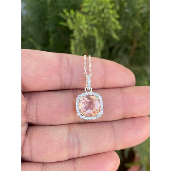 OM Jewels Cubic Zirconia Round Cut 14K Yellow Gold Plated Women's Half Moon Pendant Necklace 18"