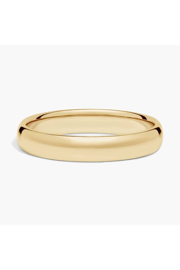 Solid Metal 925 Silver 5mm Wedding Plain Band Ring in 14k Yellow Gold Plated for Men