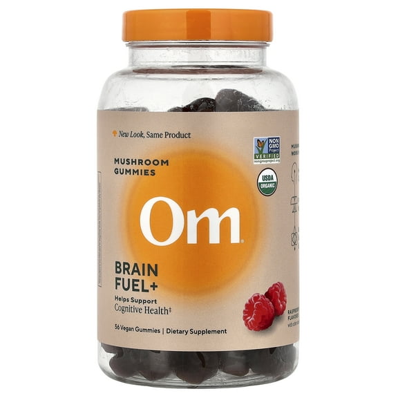 OM Mushroom Superfood Mushroom Gummies, Brain Fuel +-56 ct