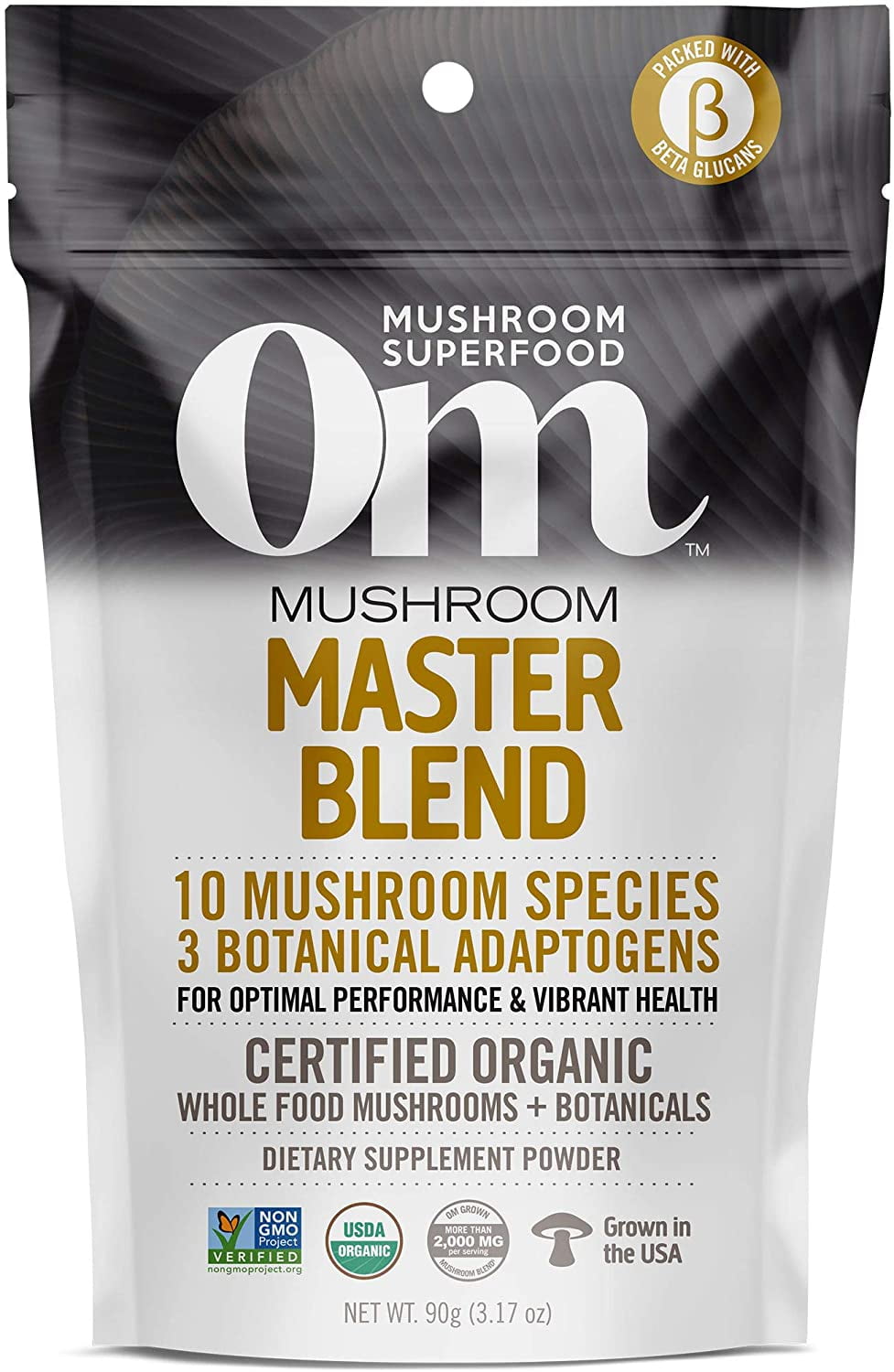 OM Organic Mushroom Superfood Powder Master Blend -- 3.17 oz