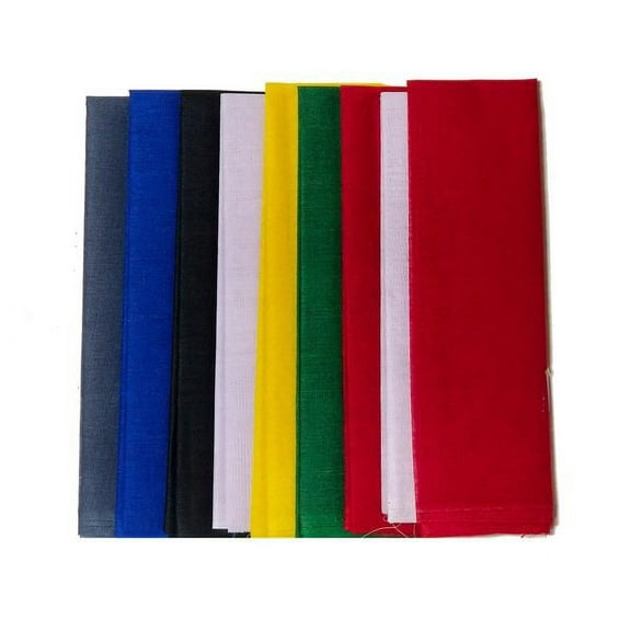 OM SHRI OM Navagraha Puja Cloth Set, Red & White & Green & Yellow & Black & Blue & Grey,9 Count Pack