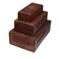 thumbnail image 1 of OM SHRI OM Set of 3 PCS Handmade Jewerly Box Organizer Decorative Table Piece from India, 1 of 7