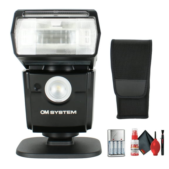OM SYSTEM FL-700WR Wireless TTL Electronic Flash Bundle