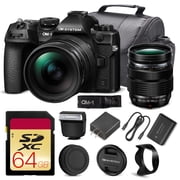OM SYSTEM OM-1 Mark II Mirrorless Camera with 12-40mm f/2.8 PRO II Lens | 20MP Stacked BSI Sensor, 5-Axis IBIS, 4K60p, 120fps Burst, IP53 | 64GB Card + Camera Bag