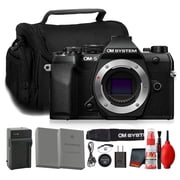 OM SYSTEM OM-5 Mark II Mirrorless Camera Black 20.4MP | Micro Four Thirds, 4K Video, 5-Axis Stabilization, IP53 Weather Sealed | Battery + Charger + Bag