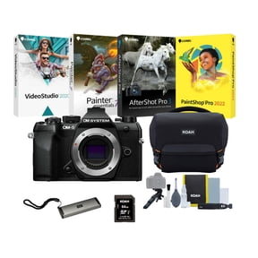 OM SYSTEM OM-5 Mark II Mirrorless Camera (Black) with Accessories Bundle (5 Items)