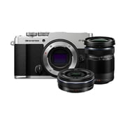 OM SYSTEM PEN 4K Mirrorless Camera Bundle with 14-42 mm F3.5-5.6 EZ and ED 40-150 mm f4.0-5.6 R Lenses Silver