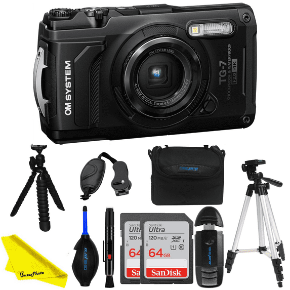 Buzz Photo TG-7 Digital Camera f/2, 12 MP, 3" Screen, Black, Luxury Package (Condition)