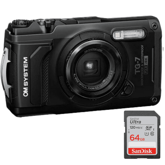 Pixibytes Black Tough TG-7 Digital Camera – 12MP Waterproof, Dustproof, Shockproof Camera
