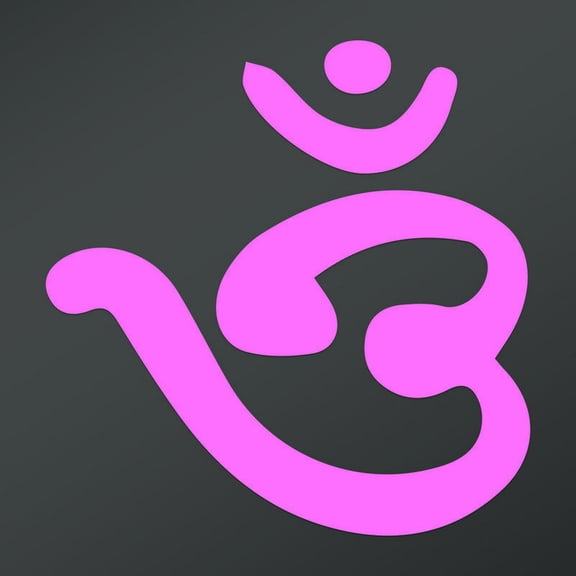OM Symbol In Bangla Script Decal Sticker | 5-Inches By 4.9-Inches | Meditation Conciousness Religious Motivational Inspirational | Red Vinyl
