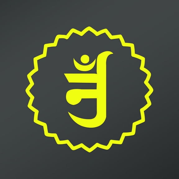 OM Symbol In Jain Symbol Sun Decal Sticker | 5.5-Inches By 5.5-Inches | Meditation Conciousness Religious Motivational Inspirational | White Vinyl