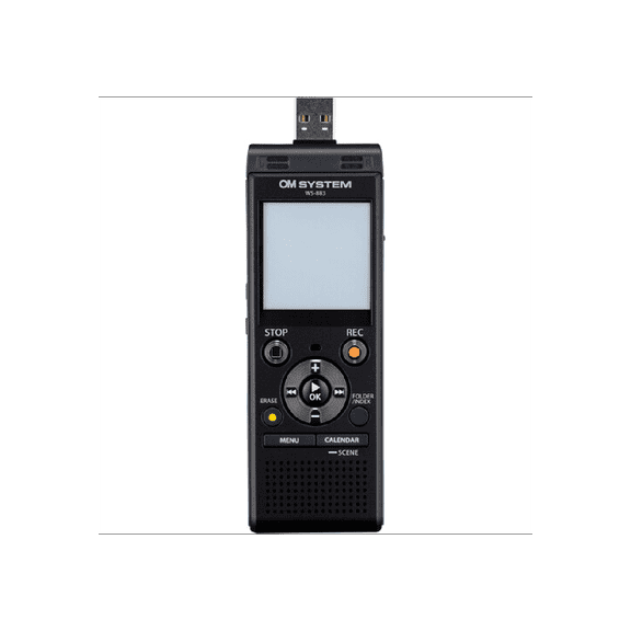 OM System WS-883 Digital Voice Recorder, Linear PCM/MP3 Recording Formats, USB Direct, 8gb Playback Speed and Volume Adjust, File Index, Erase Selected Files