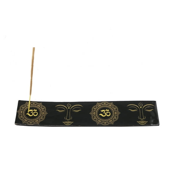 OM Wooden Incense Stick Burner 11" Ashcatcher
