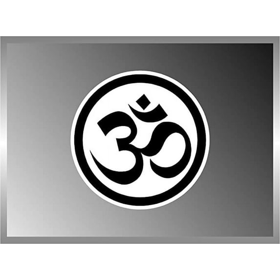 OM YOGA MEDITATION VINYL DECAL BUMPER STICKER 4"x4"