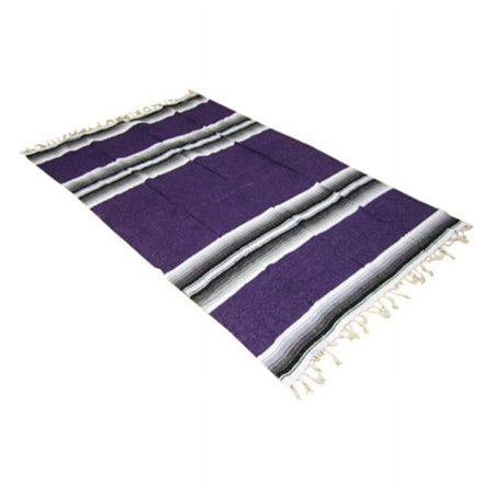 OM112010-Purple OMSutra Deluxe Mexican Blanket - Purple