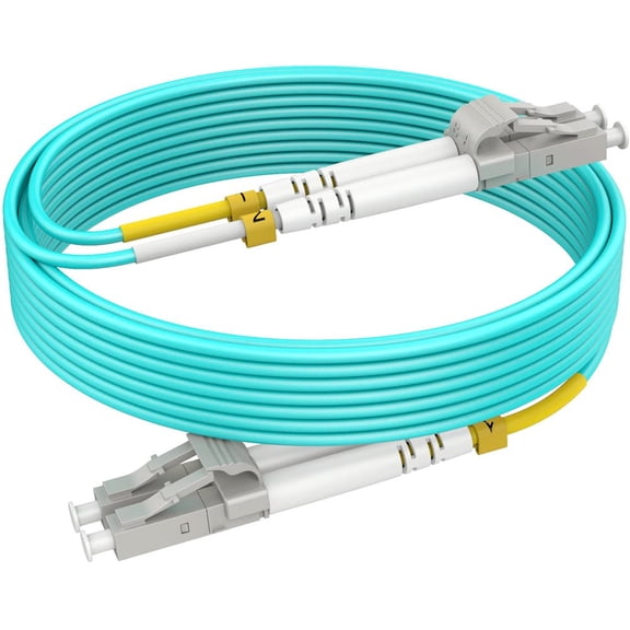 OM3 LC LC Fiber Patch Cable, 165ft(50m) Multimode Fiber Optical Cable, Options 7in~500ft, Duplex 40G LSZH,