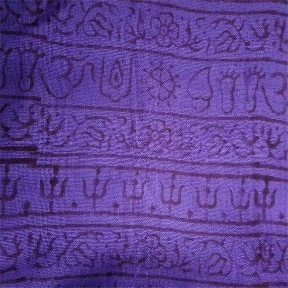 OM40CIA-Purple OM Namah Shivaya Meditation Yoga Prayer Shawl - Purple