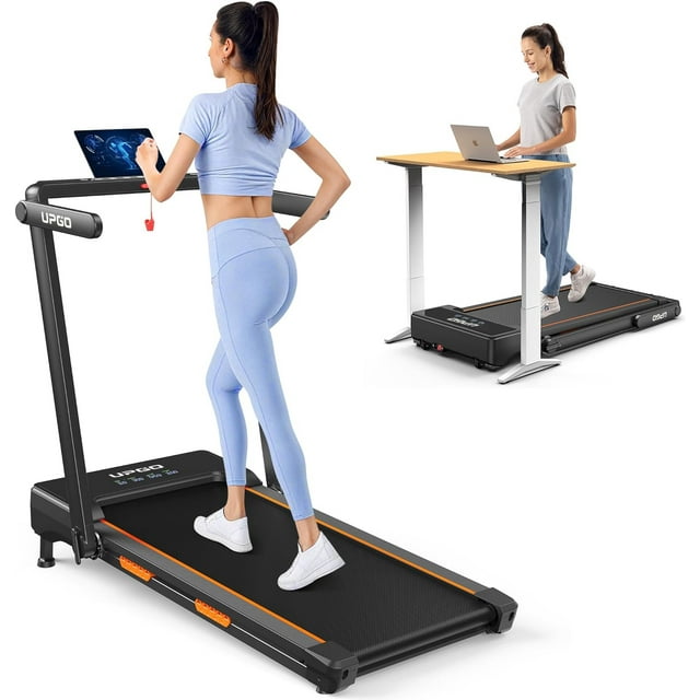 Walking Pad Treadmill with Auto Incline, 9 Incline, 300LBS Capacity, Fold & Stow