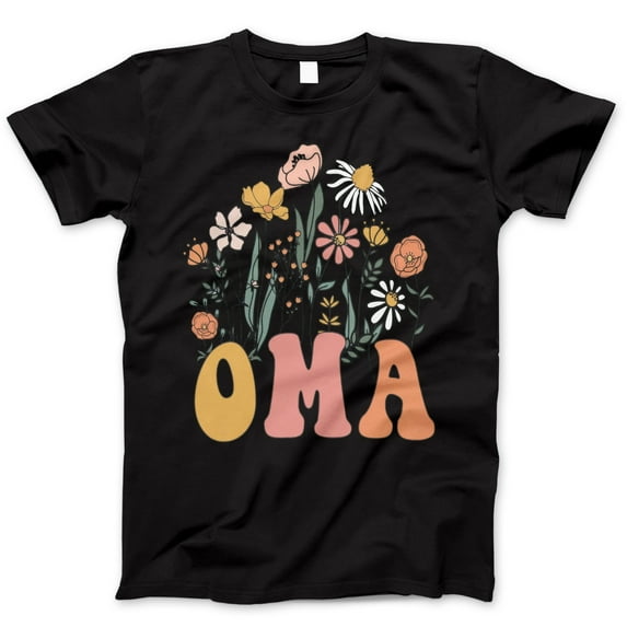 OMA Floral T-Shirt - Cute Grandma Gift, Mother's Day Shirt , Flower Garden Graphic Tee, Retro Oma Shirt, Women's Family Gift