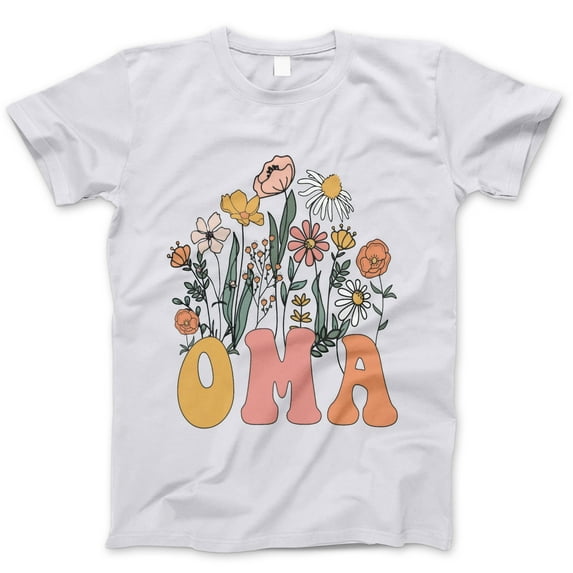 OMA Floral T-Shirt - Cute Grandma Gift, Mother's Day Shirt , Flower Garden Graphic Tee, Retro Oma Shirt, Women's Family Gift