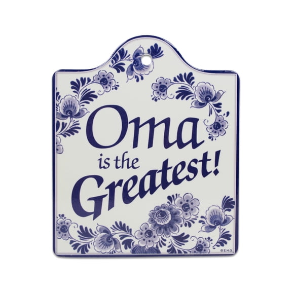OMA Oktoberfest Haus Ceramic Cheeseboard "Oma Is The Greatest" | 6.5x7.5" Kitchen Trivet