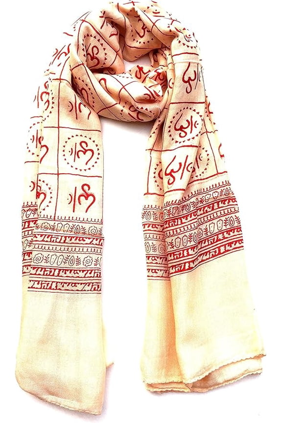 Om Prayer Meditation Shawl Scarf Meditation Altar Cloth XLARGE SIZE 35" x 70"