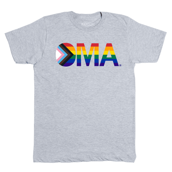 OMA Text Progress Pride Flag Graphic Tee TShirt Gift