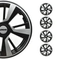 thumbnail image 1 of OMAC 14" Hubcaps Wheel Rim Cover Black with Light Grey Insert 4pcs Set, 1 of 7