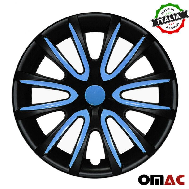 OMAC 16 Inch Wheel Cover Hubcaps for Toyota Corolla Matt Black and Blue