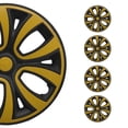 thumbnail image 1 of OMAC 16" Set of 4 Pcs Wheel Covers Matt Black with Yellow Hubcaps fit R16 Steel Rim, 1 of 7