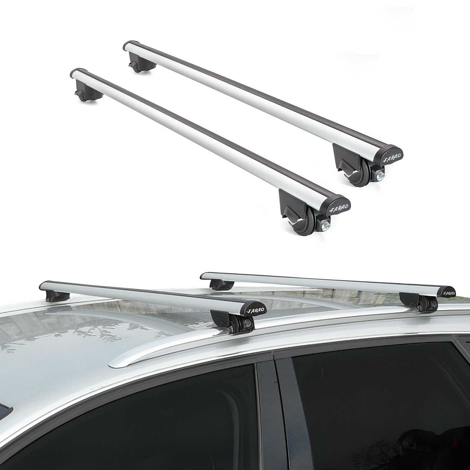 2018-2026 Alfa Romeo Stelvio Roof Rack Cross Bars Silver