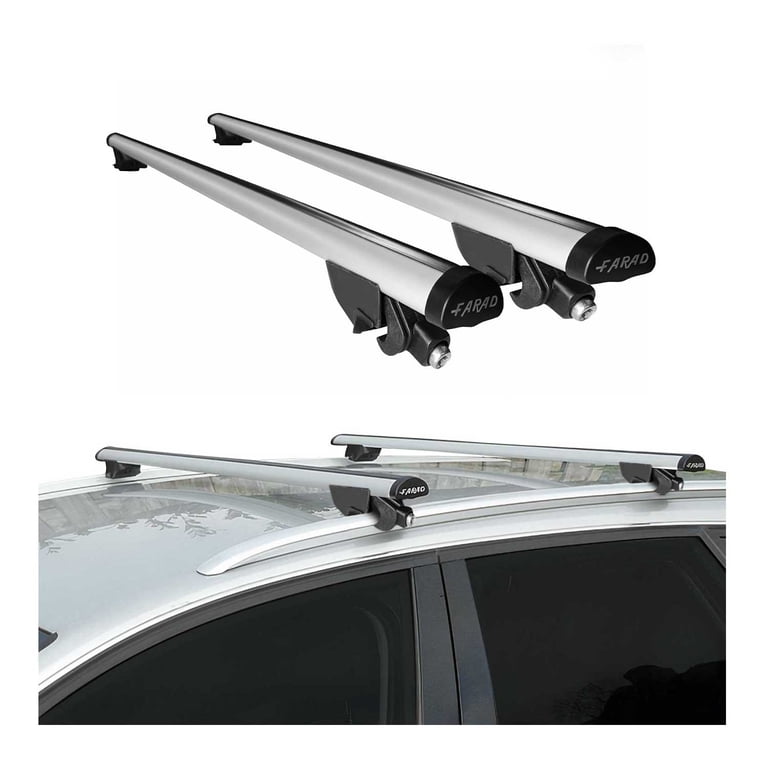 Sleek Silver Roof Racks For Mini Cooper 2010-2024 - 2-Piece Cross Bar Set