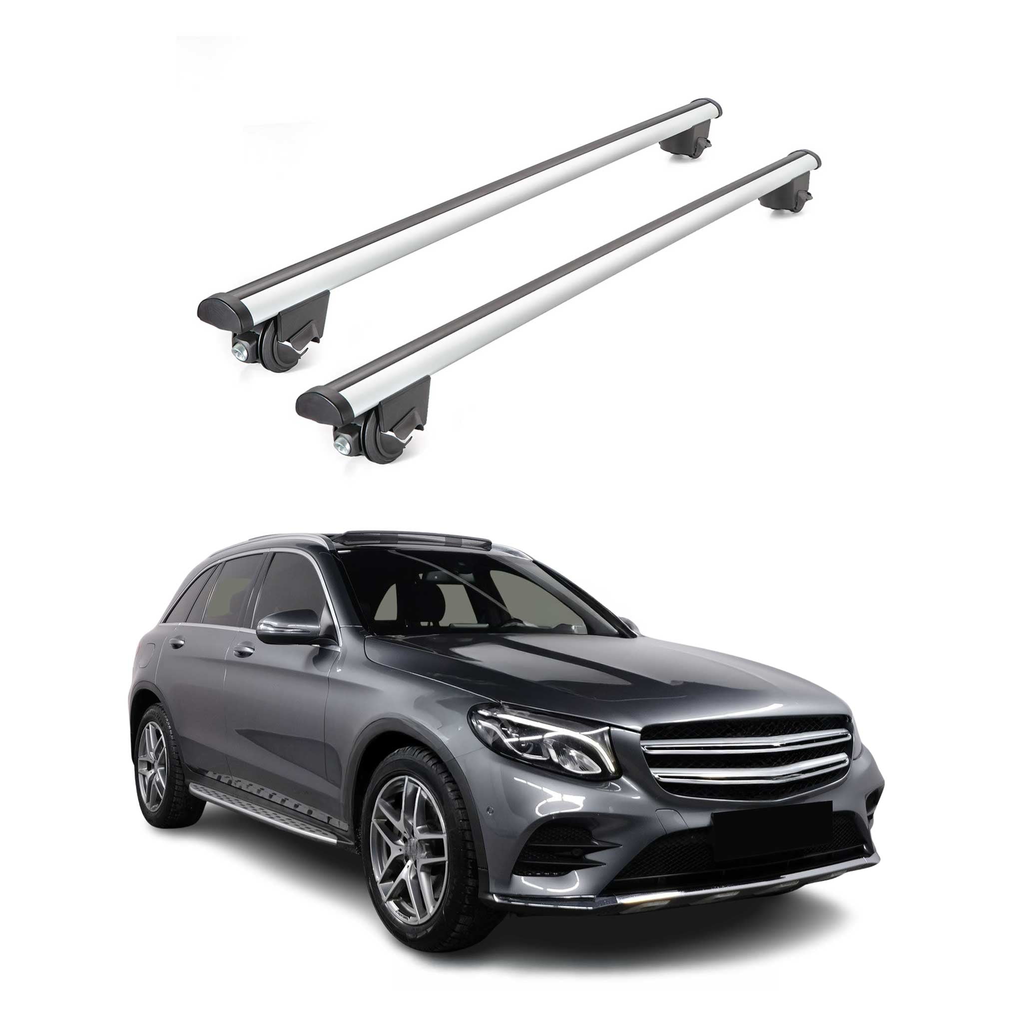 220 Lbs Luggage Roof Racks for Mercedes GLC Class X253 2016-2022 Alu ...