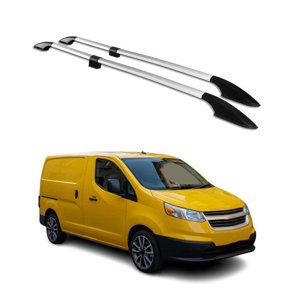 Aluminium Roof Rack Side Rails for Chevrolet City Express 2015-2018 Silver 2x