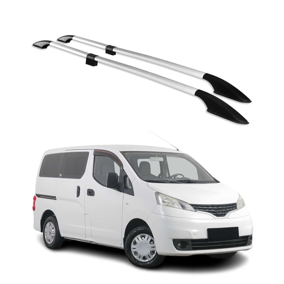 Aluminium Roof Rack Side Rails for Nissan NV200 2013-2021 Silver 2x
