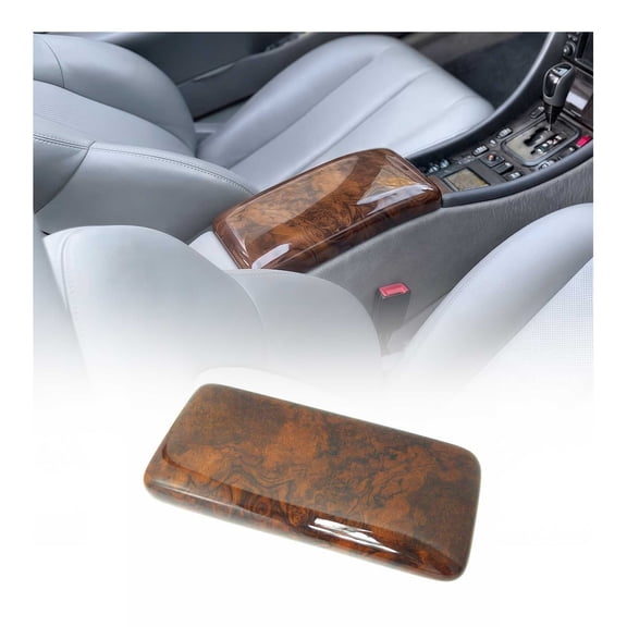 Armrest Box Lid Cover for Mercedes CLK Class C208 1997-2002 Wood Walnut