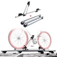 thumbnail image 1 of OMAC Bike Carrier Roof Rail Rack Cross Bars Luggage 59" Silver Aluminum Set, 1 of 10
