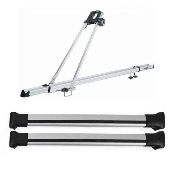 OMAC Bike Rack Carrier Roof Racks Set fits Nissan Murano 2009-2014 Gray 3 Pcs