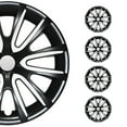 thumbnail image 1 of OMAC - Black White Gloss Hub Caps 16 Inch Set of 4 for Toyota Corolla, Tapas para Rines 16, Premium Wheel Covers 16 Inch, R16 Rim Cover Set, Snap On Durable Car Replacement Exterior Accessories, 1 of 8