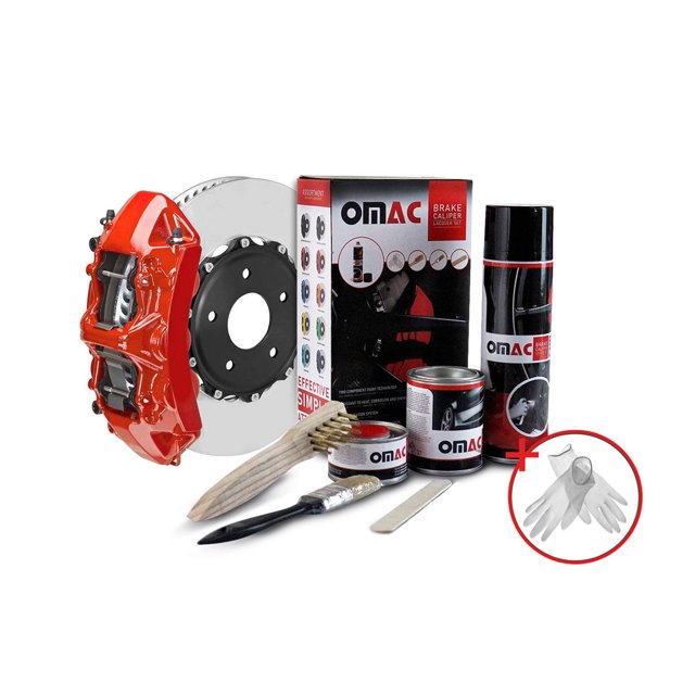 OMAC Brake Caliper Epoxy Based Car Paint Kit Texas Red Glossy HighTemp