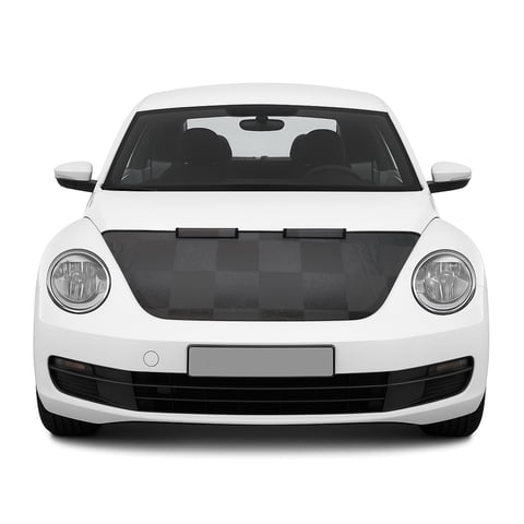 Car Bonnet Mask Hood Bra for VW Beetle 2012-2019 Black Chequered 1 Pc