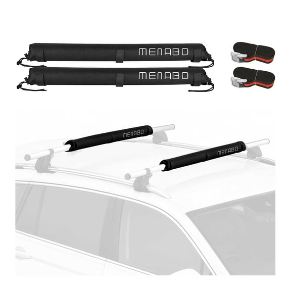Car Roof Rack Pads for Surfboard Kayak Canoe Crossbars Protection 2 Pcs Set