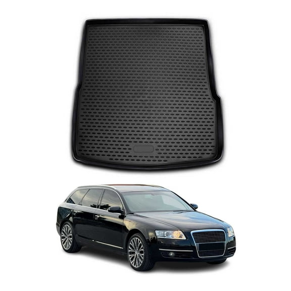 OMAC Cargo Mats Liner for Audi A6 Quattro 2006-2011 Waterproof TPE Black
