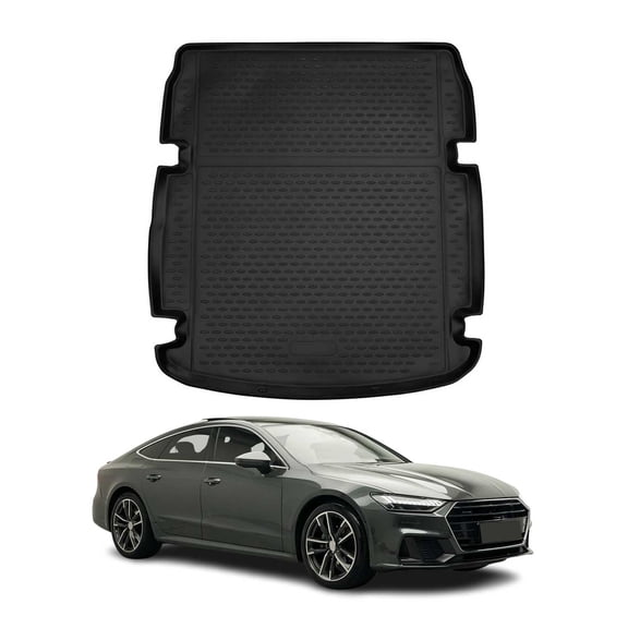 OMAC Cargo Mats Liner for Audi A7 S7 RS7 Sportback C8 2019-2024 Waterproof Black