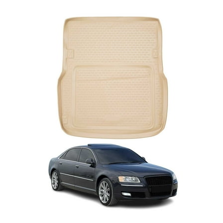 OMAC Cargo Mats Liner for Audi A8 L 2002-2010 Rear Trunk Waterproof TPE Beige