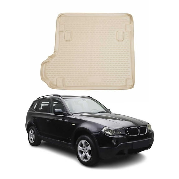 OMAC Cargo Mats Liner for BMW X3 E83 2004-2010 Rubber TPE Beige 1Pc