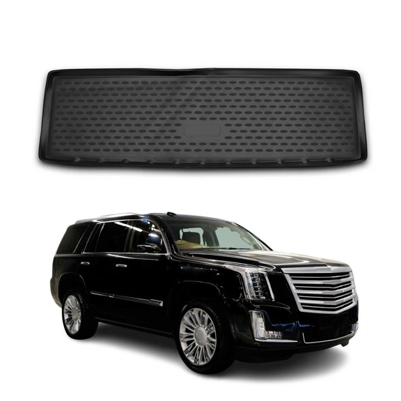 OMAC Cargo Mats Liner for Cadillac Escalade 2015-2020 Rear Trunk Mat Black